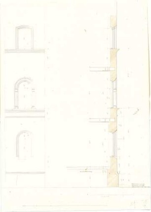 Gärtner, Friedrich von; München; Blinden-Institut - Fenster (Detail, Schnitt)