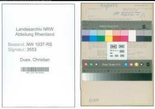 Entnazifizierung Christian Duex , geb. 18.12.1901 (Steuerinspektor)