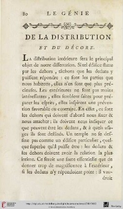 De la Distribution et du Décore