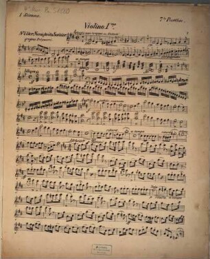 VII. Parthie : enth. 6 Stücke für vollst. Streich-Orch. in ausgesetzten Stimmen Nr. 110 ; [op. 310]