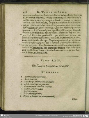 Caput LXIV. De Vicario Comitis ac Scabinis