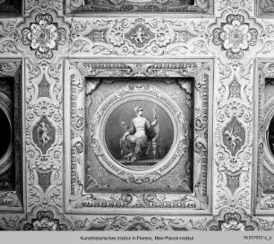 Kassettendecke mit Darstellungen moralischer Tugenden : Personifikation der Prudentia