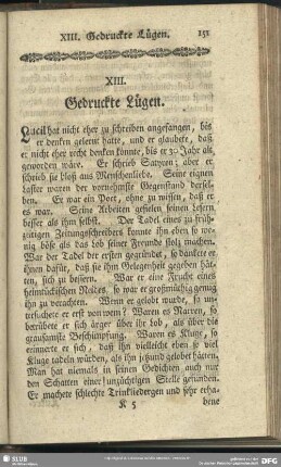 XIII. Gedruckte Lügen