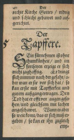 Der Tapffere.