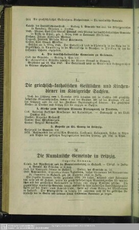 L. Die griechisch-katholischen Geistlichen und Kirchendiener im Königreiche Sachsen