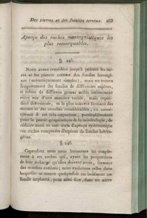 Apercu des roches montagnistiques les plus remarquables.