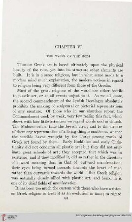 Chapter VI: The types of the gods