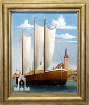 Haffkähne vor Anklam