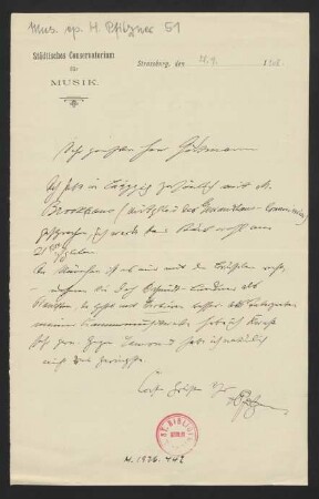 Brief an Emil Gutmann, 28.09.1908
