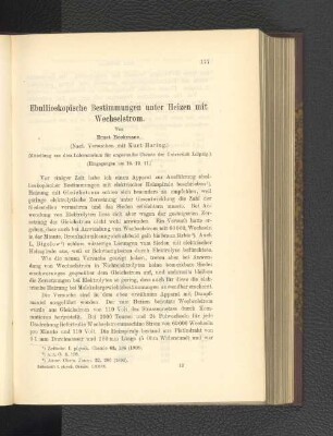 Ebullioskopische Bestimmungen unter Heizen mit Wechselstrom.