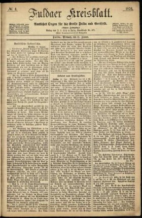 Ausgabe vom Mittwoch, den 12. Januar 1876.