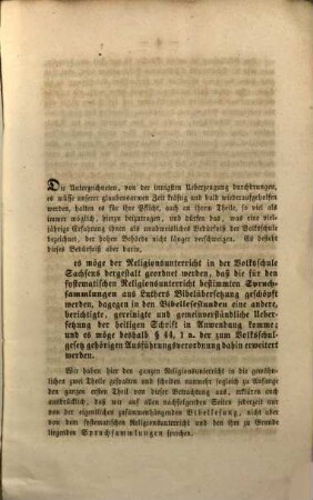 Offenes Bittschreiben an die in Evangelicis beauftragten Herren Staatsminister: "Es möge der Religionsunterricht in der Volkschule Sachsens dergestalt geordnet werden"