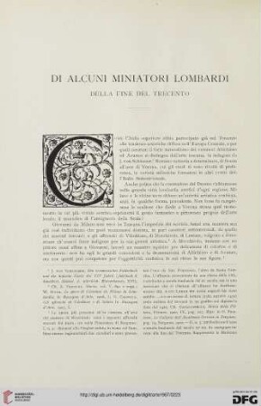 10: Di alcuni miniatori lombardi della fine del trecento