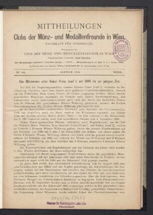 N° 44. Jänner 1894. Wien