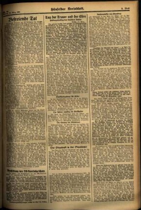 Zweite Ausgabe vom Montag, den 18. März 1935.