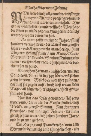 Warhafftige newe Zeitung