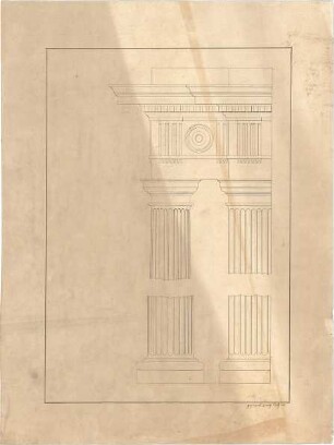 Statzner, Ludwig; u. a. Säulenordnungen, Konstruktion, Maschinenzeichnen (bei Haindl) - Säulenordnung (Ansicht)
