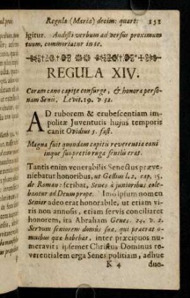 151-159, Regula XIV. Coram cano capite confurge, ...