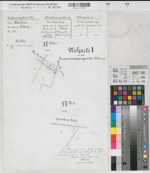 Burgsteinfurt (Steinfurt), Zusammenlegung Veltrup, Urkarte I Veltrup Flur 17,1