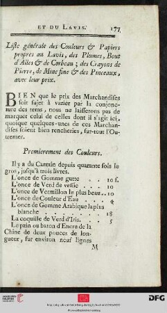 Liste générale des Couleurs [...]