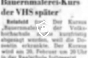 Bauernmalerei-Kurs der VHS später