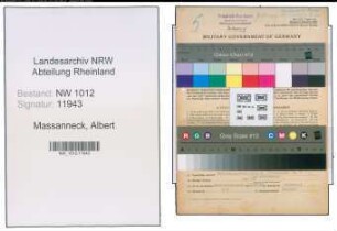Entnazifizierung Albert Massanneck , geb. 17.10.1903 (Bauunternehmer)