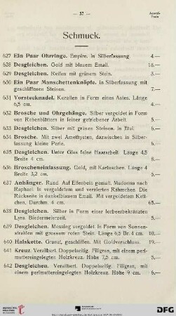 Schmuck (Nr. 627-646)