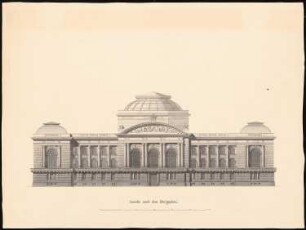 Reichstag, Berlin Zweiter Wettbewerb: Ansicht nach dem Königsplatz 1:100