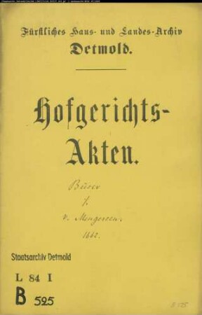 Büser, Eckhard gegen Drost von Mengersens Erben