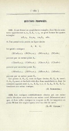 Questions proposées.