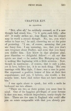 Chapter XIV. An apparition