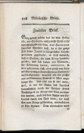 Zwölfter Brief. - Vierzehender Brief.