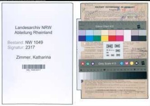 Entnazifizierung Katharina Zimmer , geb. 11.07.1896 (Pelzhaendlerin)