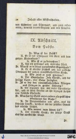 IX. Abschnitt. Vom Pabste.