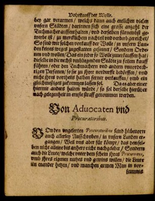 Von Advocaten und Procuratoribus.