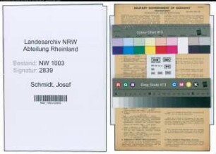Entnazifizierung Josef Schmidt , geb. 24.03.1900 (Bankkaufmann)