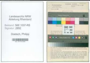 Entnazifizierung Philipp Doetsch , geb. 14.02.1901 ()