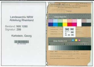 Entnazifizierung Georg Karbstein , geb. 15.02.1922 (Zoellner)