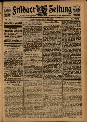 Zweite Ausgabe vom Samstag, den 29. Juli 1905.