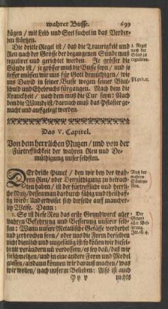Das V. Capitel. Von dem herrlichen Nutzen/ und von der ...