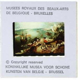 Brueghel (Pieter d. Ä.), Landschaft mit dem Sturz des Ikarus (Brüssel KMSK 4030)