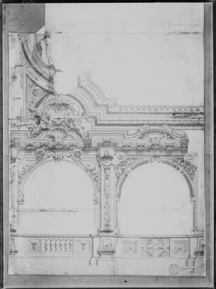 Dresden, Katholische Probsteikirche (Hofkirche): Entwurf zur Ausgestaltung des Hauptgewölbes