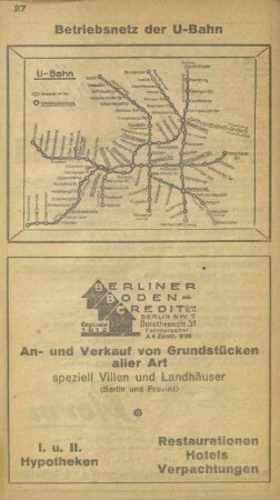 Karte: Betriebsnetz der U-Bahn