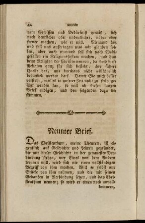 Neunter Brief.