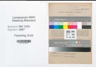 Entnazifizierung Erich Femerling , geb. 07.04.1906 (Leutnant)