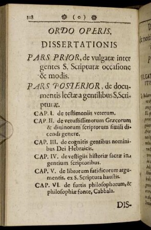 Ordo Operis Dissertationis