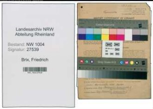 Entnazifizierung Friedrich Brix , geb. 25.04.1898 (Arbeiter)