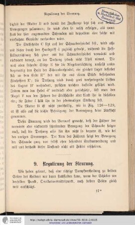 9. Regulirung der Steuerung
