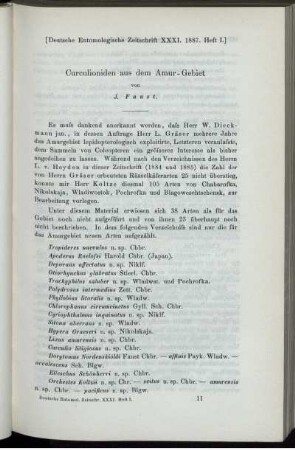 Curculioniden aus dem Amur-Gebiet