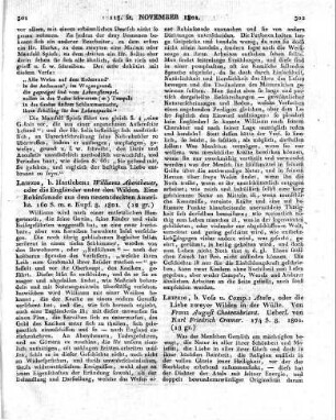 Leipzig, b. Hartleben: Williams Abentheuer, oder die Engländer unter den Wilden. Eine Robinsonade aus dem neuentdeckten Amerika. 160 S. in. e. Kupf. 8. 1801.